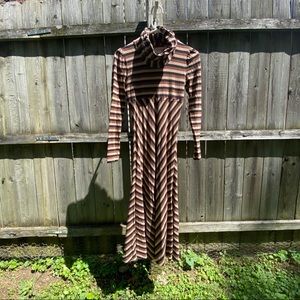 Anthropologie Fit-Flare Maxi Dress